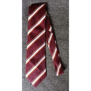 Dress Tie 70s 80s 90s Y2K New Vintage Stock Barisal Red  Brown 4 Wide 58  Long